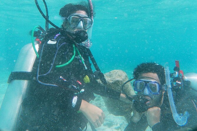 Aruba PADI Scuba Diving Program Non Certified Divers - Mangel Halto Reef and the main underwater session