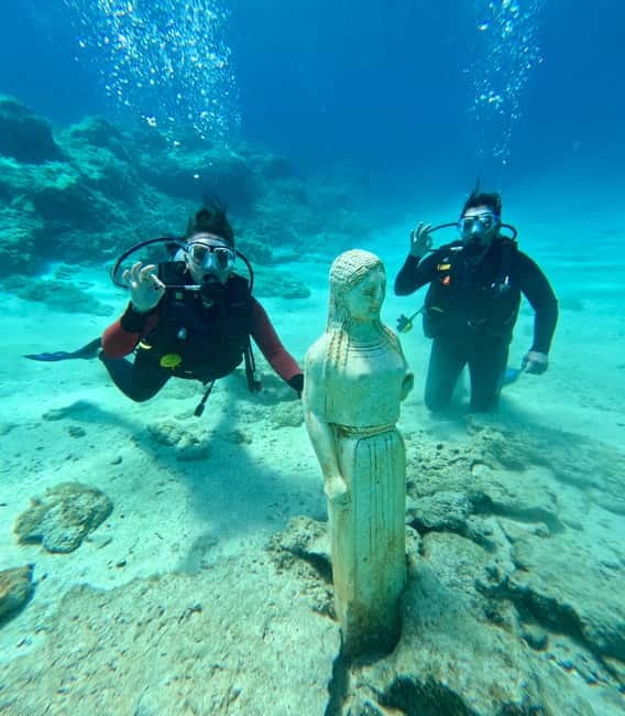 Ayia Napa: Introduction & MUSAN Museum Dive - MUSAN Museum: sculptures below Ayia Napa