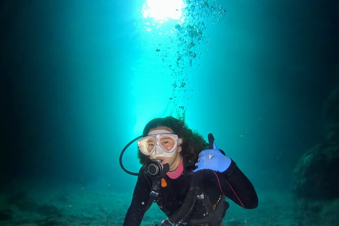 Boat entry diving at the Blue Cave in Onna Village, Okinawa! - Key points before you book