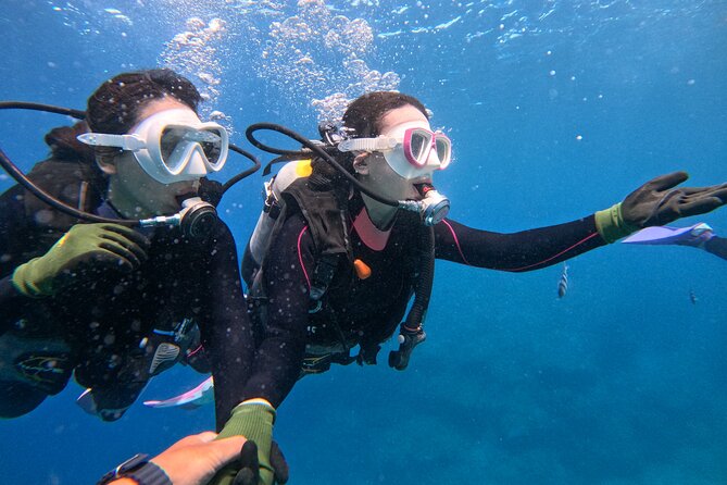 Boat entry diving at the Blue Cave in Onna Village, Okinawa! - Cancellation, weather, and backup plans