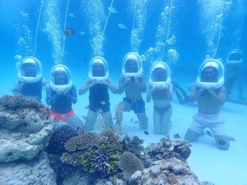 Boracay: Aquanaut Helmet Diving Experience - The briefing and helmet fitting
