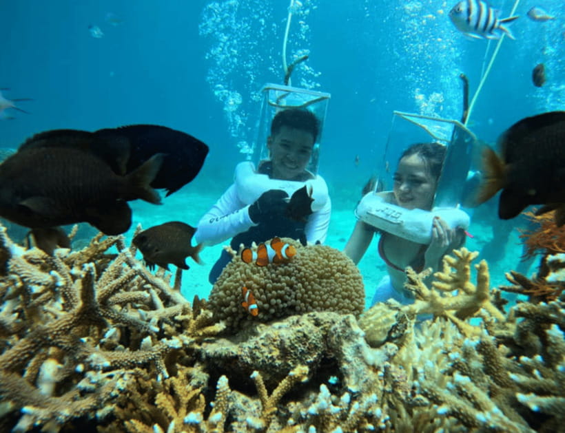 Boracay: Island Hopping with Lunch, Helmet Diving & ATV - Tambisaan Beach is the day’s useful pause