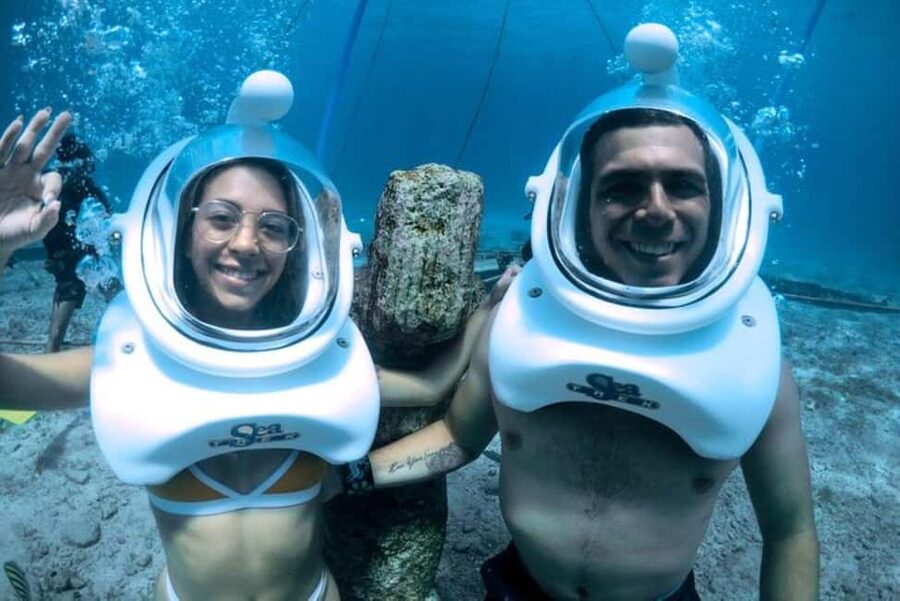 Cozumel: SeaTrek Underwater Helmet Diving Experience - Learning to Breathe and Walk With the Helmet