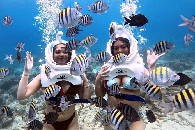 Curacao Helmet Diving-Walk the Ocean Floor, No Swimming Required - Getting into the water with the helmet