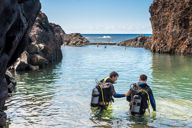 Diving in the Madeira Aquarium - Learning the equipment before getting wet