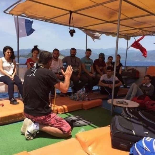 Fethiye: Fly and Dive, Paragliding and Scuba Diving Combined, Transfer Included - The boat trip from Fethiye Kordon