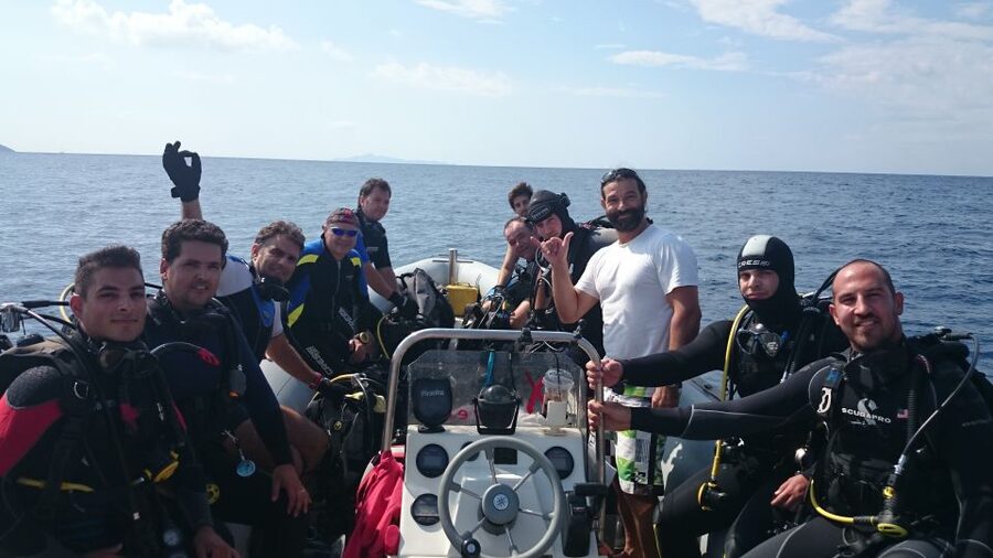 From Athens: Scuba Diving at the Blue Hole - Entering the Blue Hole near Vouliagmeni Lake