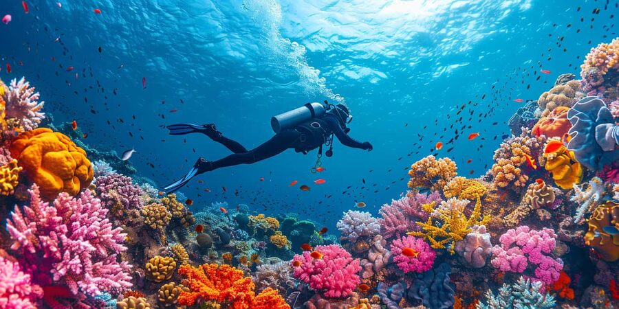 From Sharm: Ras Muhammed & White Island By Boat & intro Dive - From your hotel gate to the Sharm port