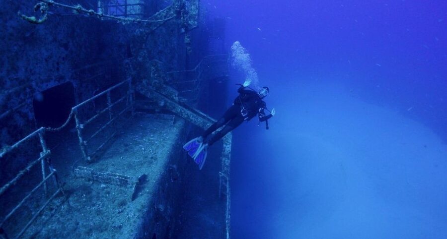Funchal: Advanced Scuba Diving Afonso Cerqueira Wreck - A sunken patrol ship with a second life