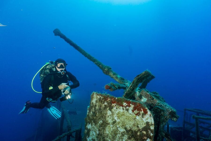 Funchal: Wreck dive F488 Frigate - certified divers - Who will enjoy this wreck most?