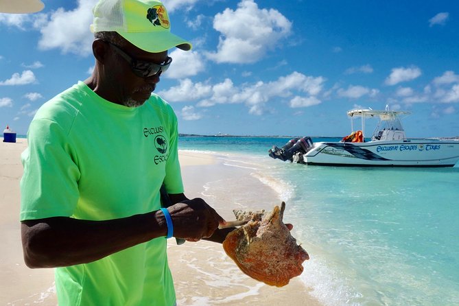 Gibbs Cay Stingray and Conch Dive Adventure - Learning about conch before tasting it