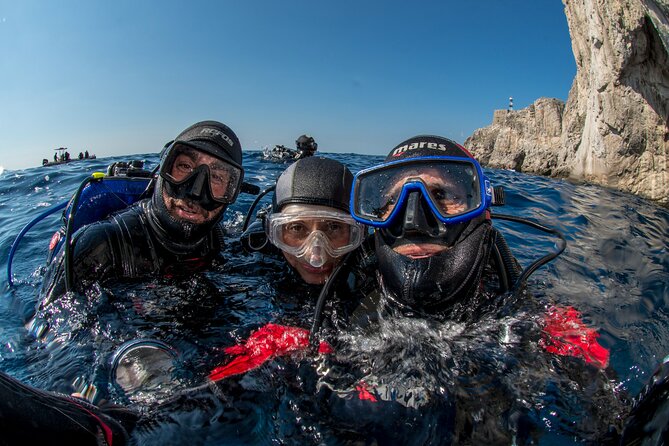 Guided diving for beginners without certification from Sorrento - Punta Campanella and the Sorrento coast