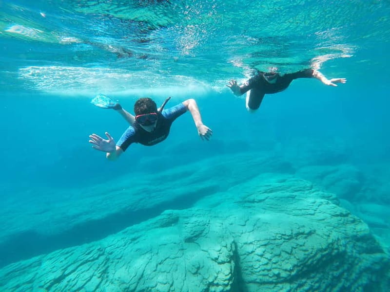 Heraklion: Boat Safari with guided snorkeling/diving tour. - Speeding along the gulfs near Theseas village