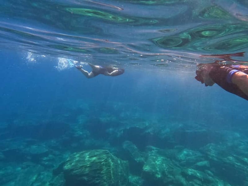 Heraklion: Boat Safari with guided snorkeling/diving tour. - The first stop, a seal cave and guided snorkeling