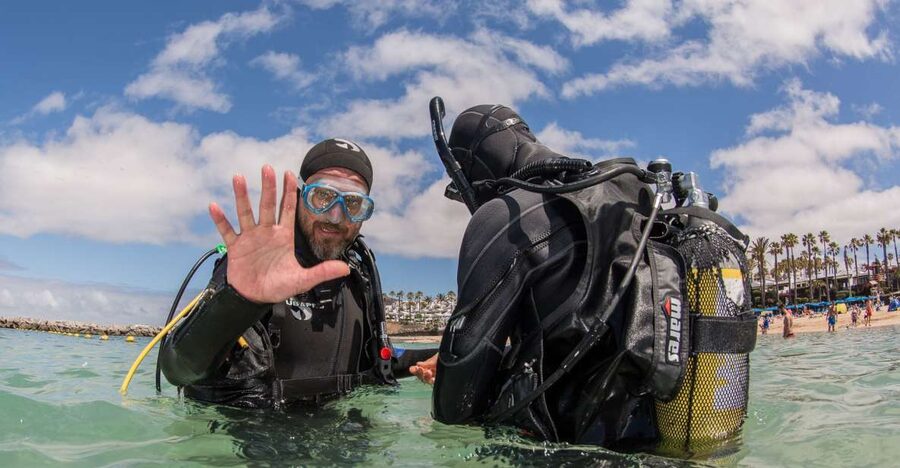 Lanzarote: 2-dive package in Playa Blanca - certified divers - Playa Flamingo and its busy fish life