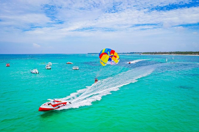 Punta Cana Party Cruise with Snorkeling, Hooka Diving and Parasailing - Parasailing Above the Punta Cana Coast