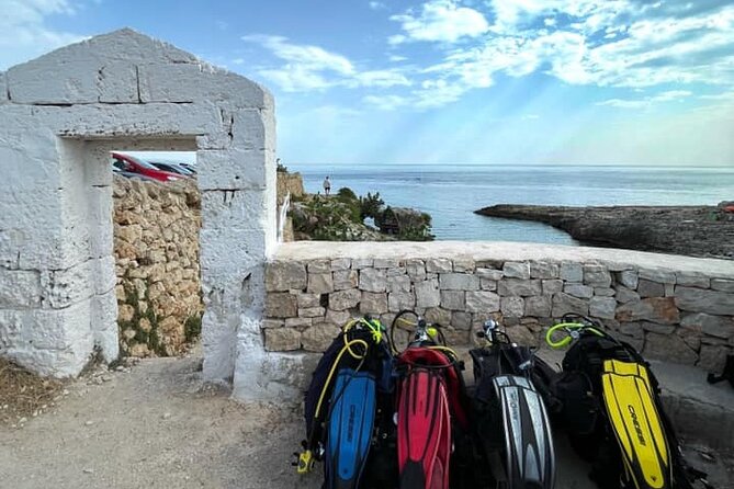 Sea Baptism Scuba Experience in Polignano a Mare - Exploring the sea floor near the cove