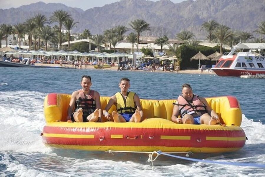 Sharm El-Sheikh: Parasailing, Camel Ride, Dive & Quad Bike - Banana boat and tube rides on open water