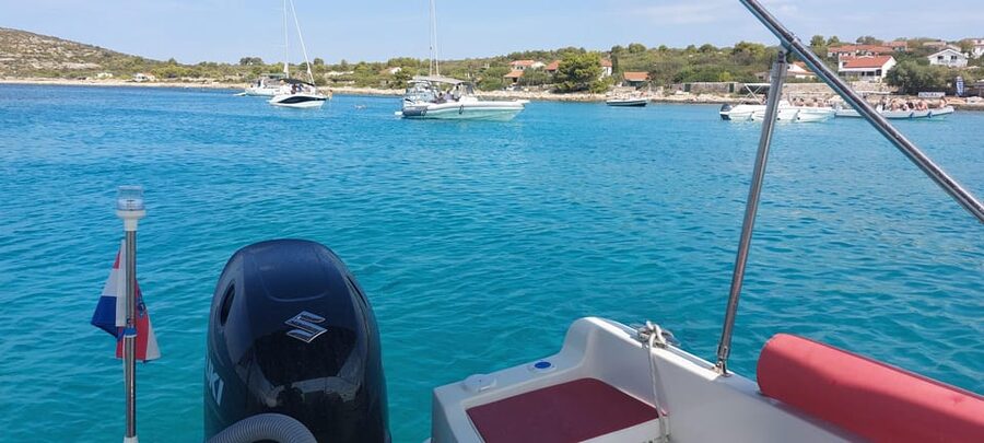Trogir Private boat tour swimming/diving - The ride back and Trogir from the sea